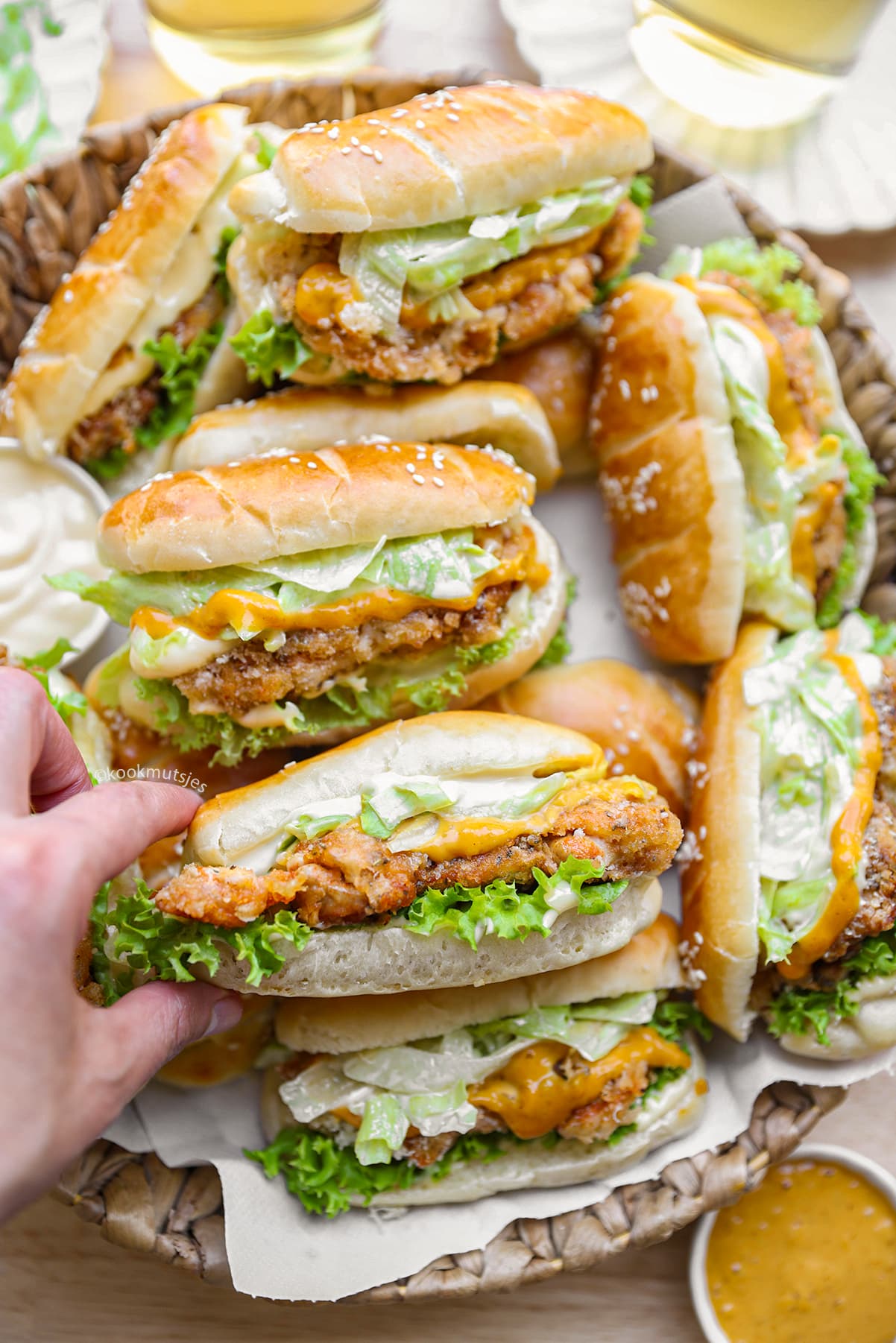 Broodjes Kip Parmezaan eindresultaat Kookmutsjes