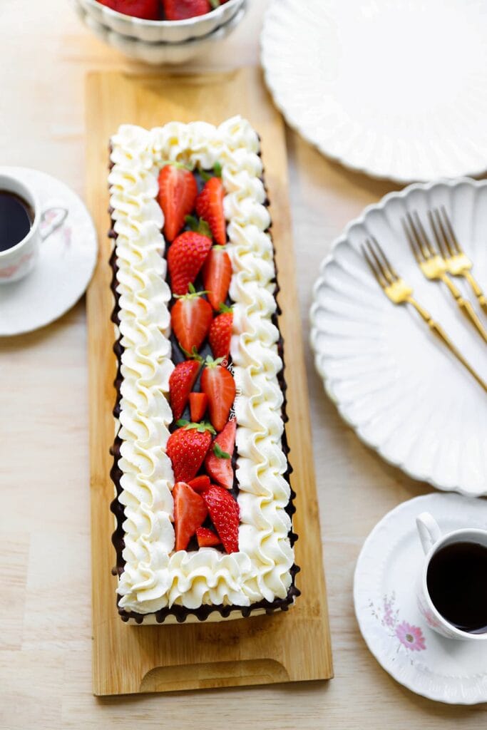 Chocoladetaart No Bake eindresultaat Kookmutsjes