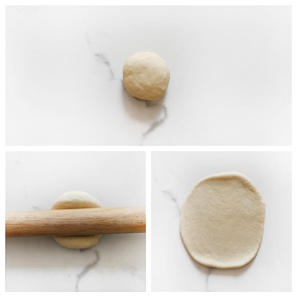 Neem een bol en rol plat.