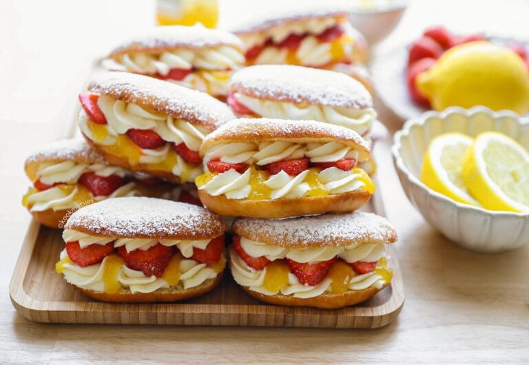Lemon Donuts with Cream