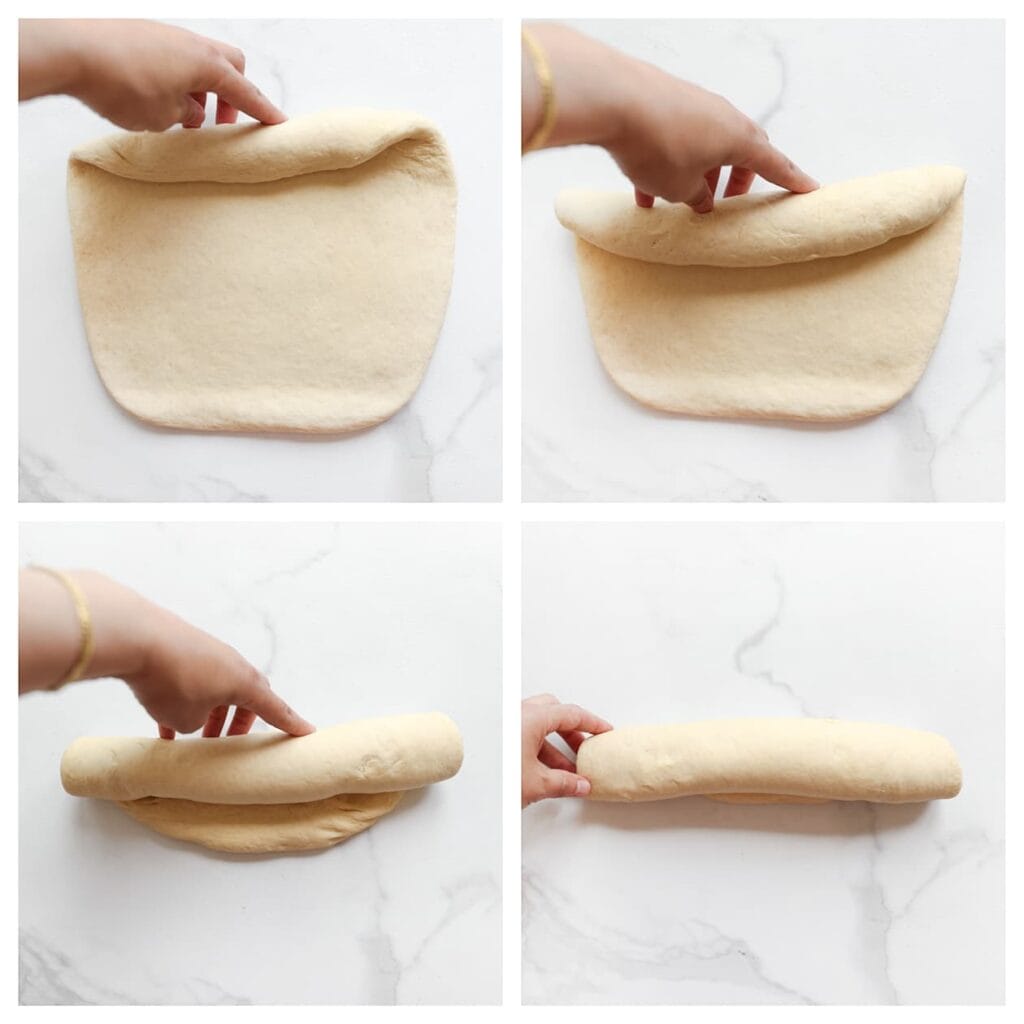 Rol deze strak op tot een langwerpige staaf.