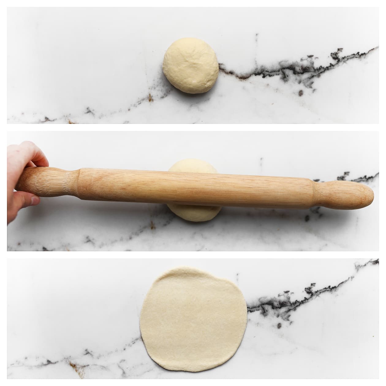 Deeg uitrollen tot een ronde lap