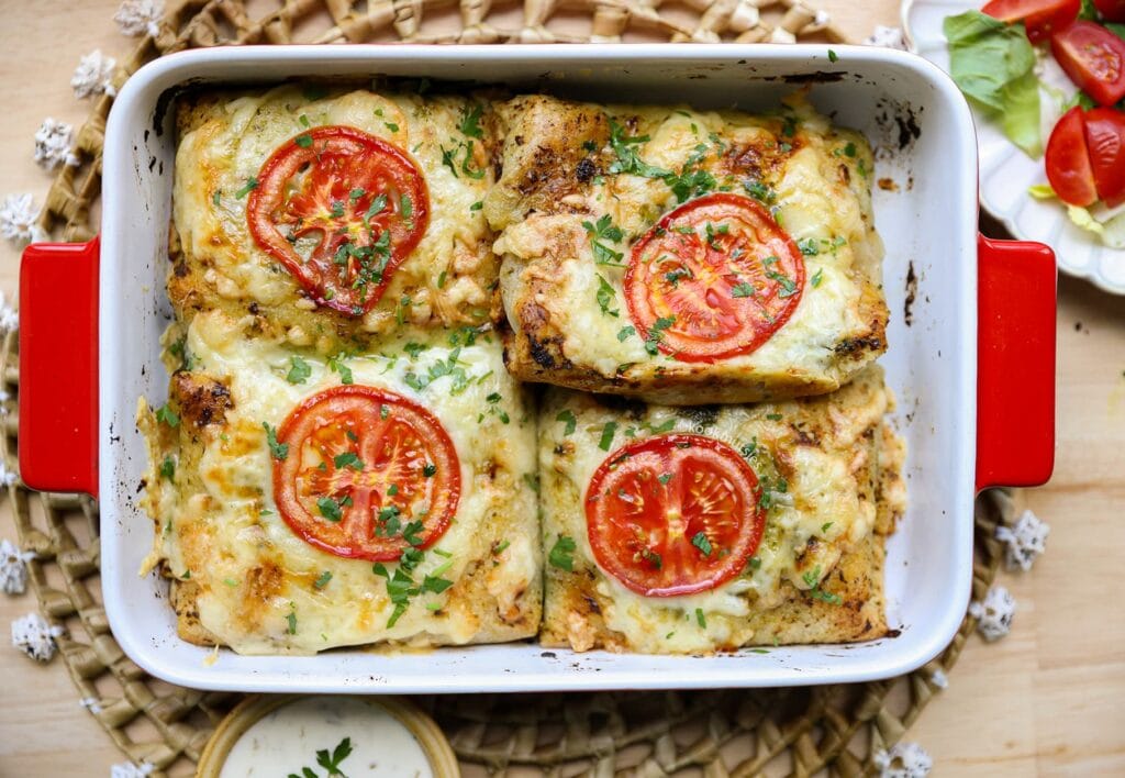 Creamy Pesto Chicken Wraps