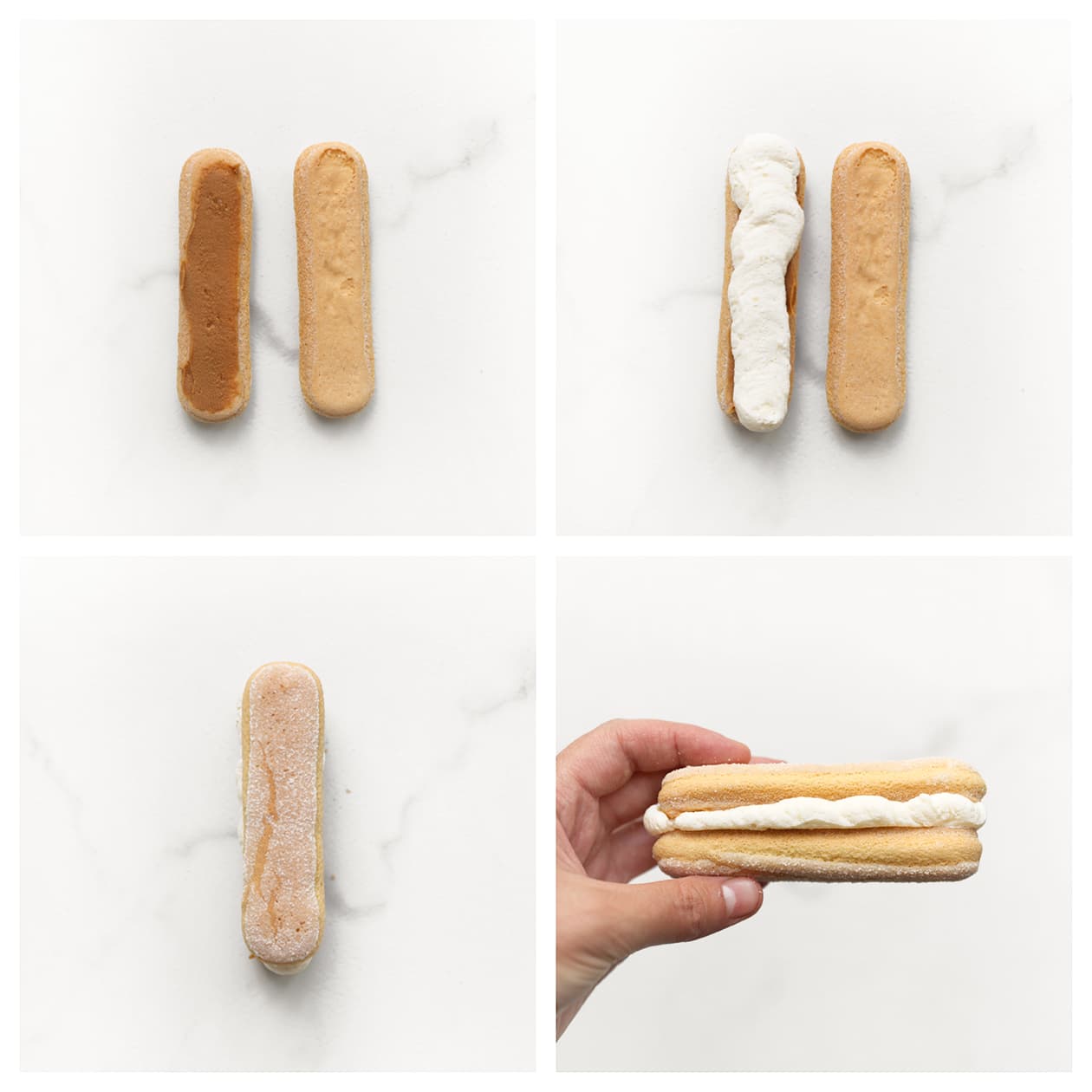 Lange vingers vullen met biscoffpasta en room