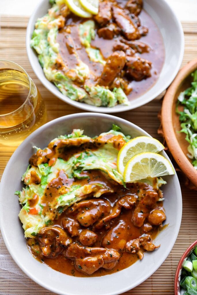 Stamppot met Hete Kip eindresultaat Kookmutsjes