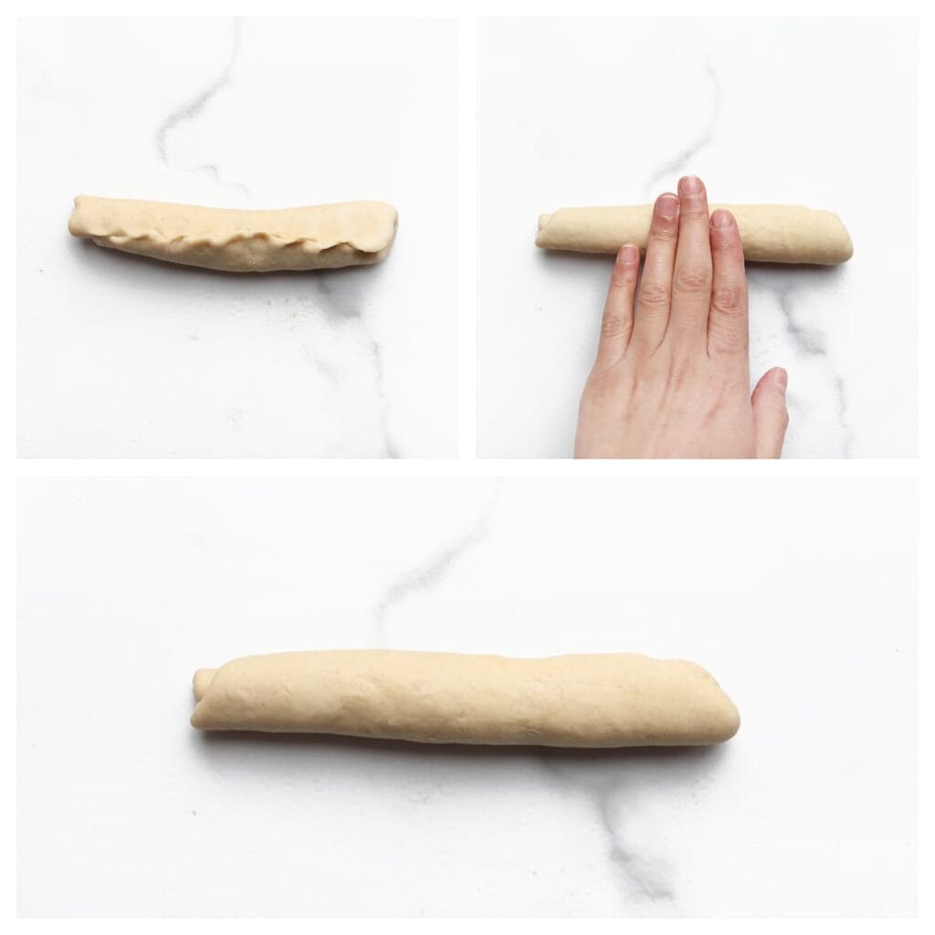 Rol het tot een egale staaf. 