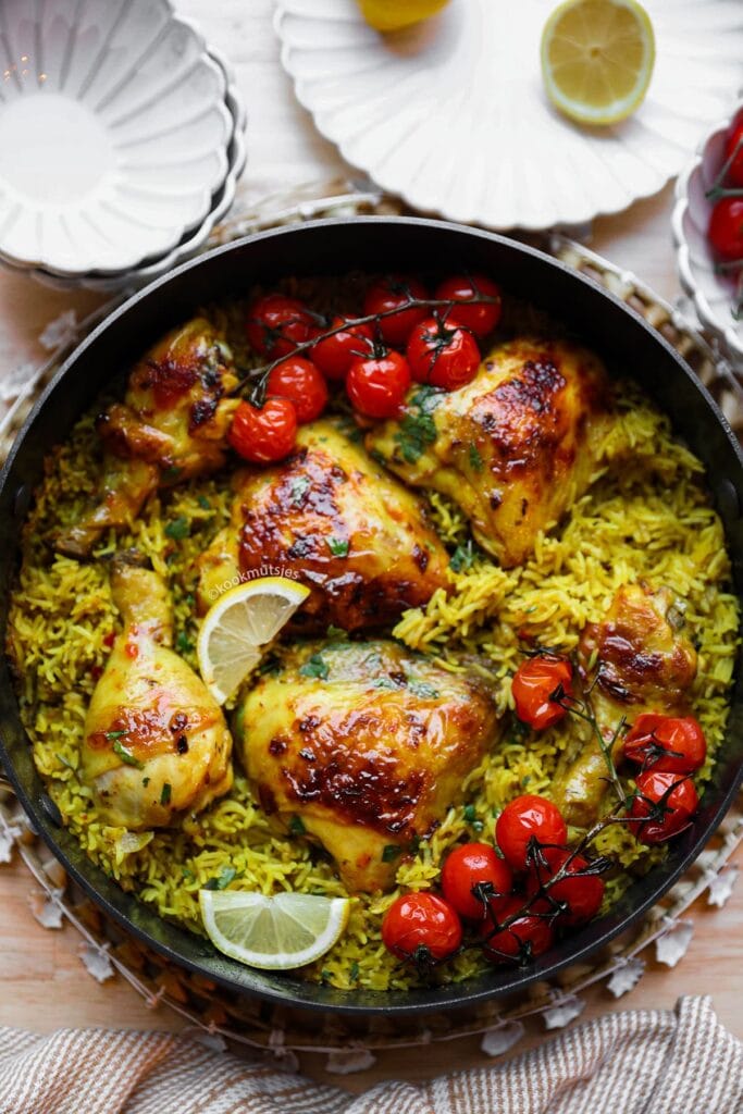 Marokkaanse Rijst met Kip eindresultaat Kookmutsjes