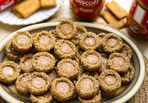 Biscoff no bake koekjes eindresultaat Kookmutsjes]