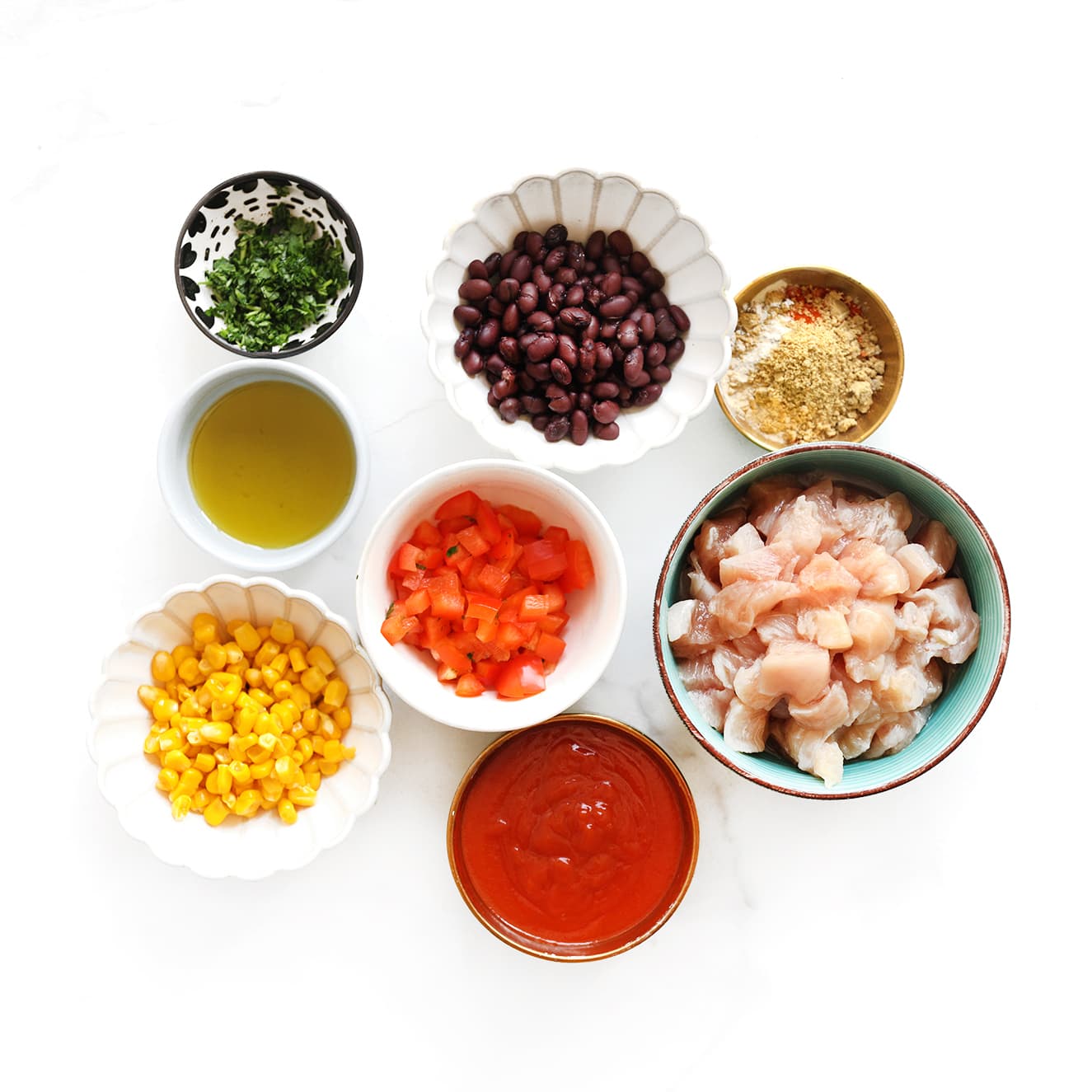 Ingredienten voor de burrito's