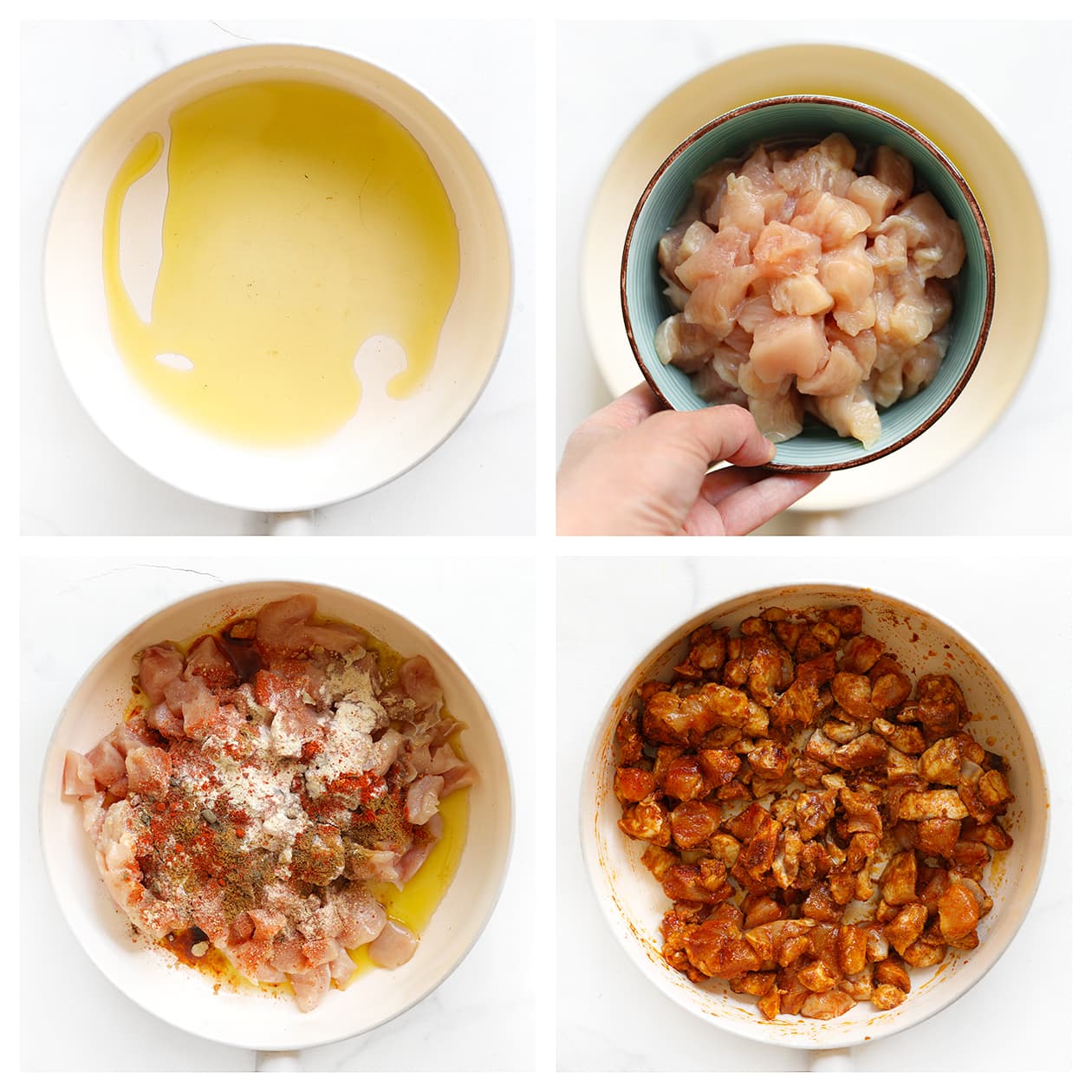 Kip bakken met de kruiden