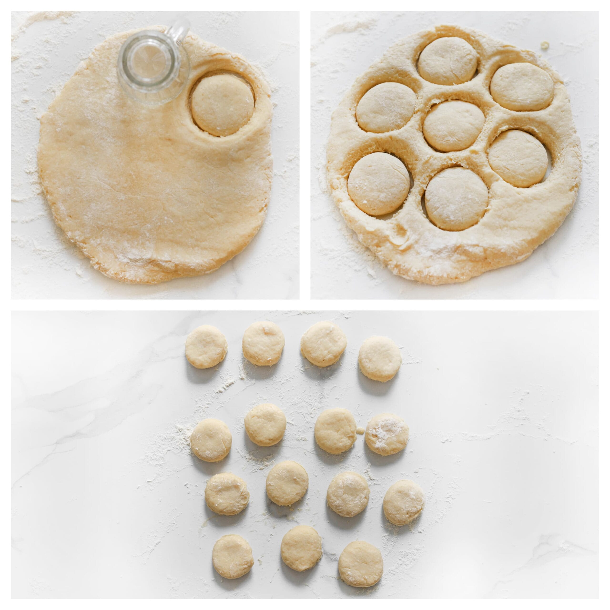 Ronde Scones uit het deeg halen