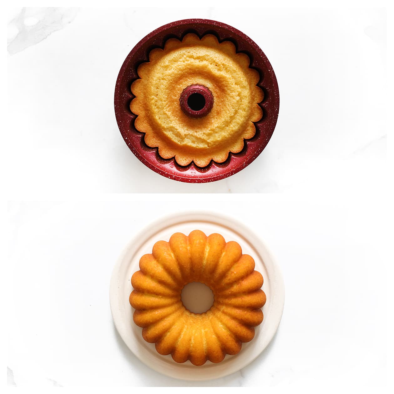 Sinaasappelcake bakken in de oven