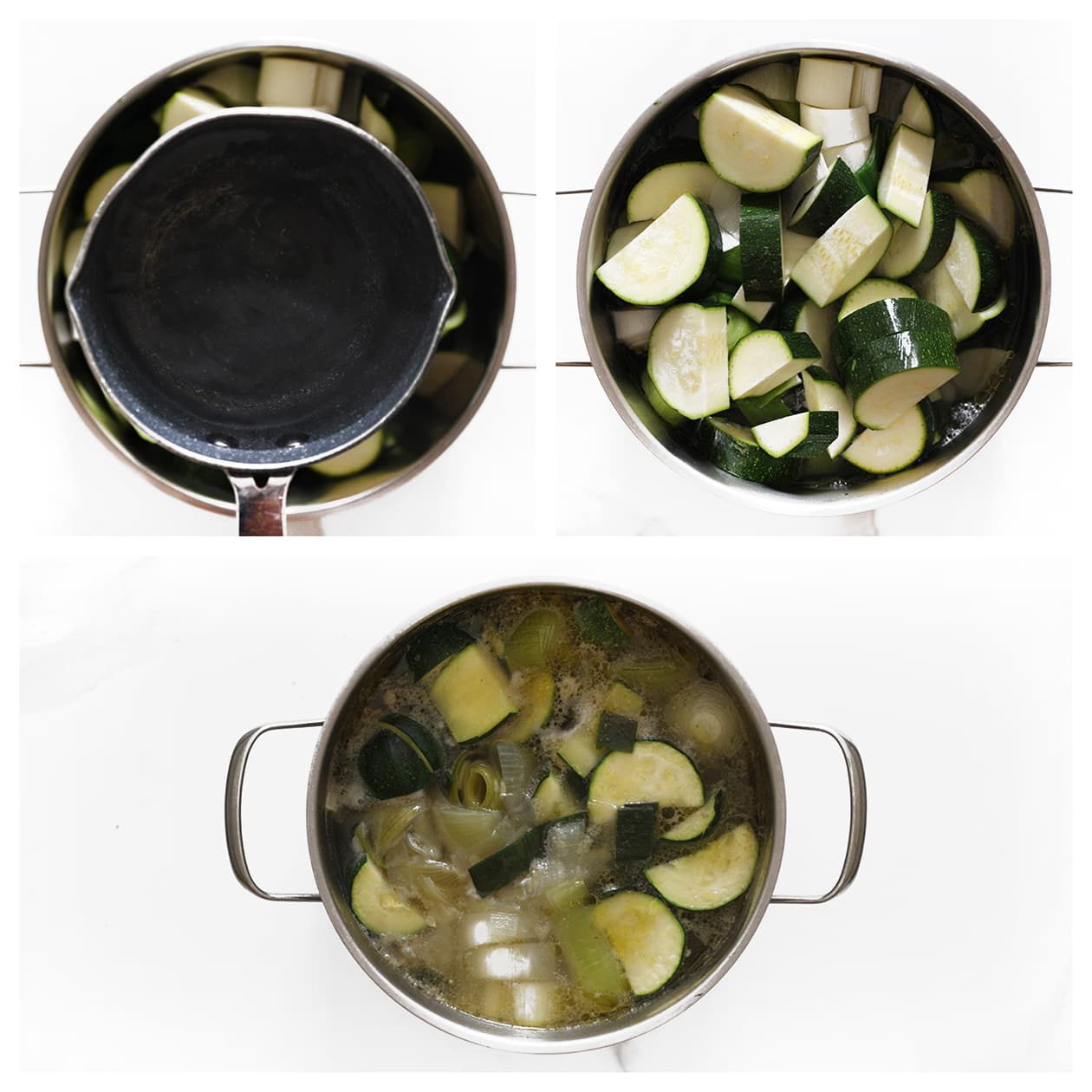Water toevoegen aan het groentemengsel en koken