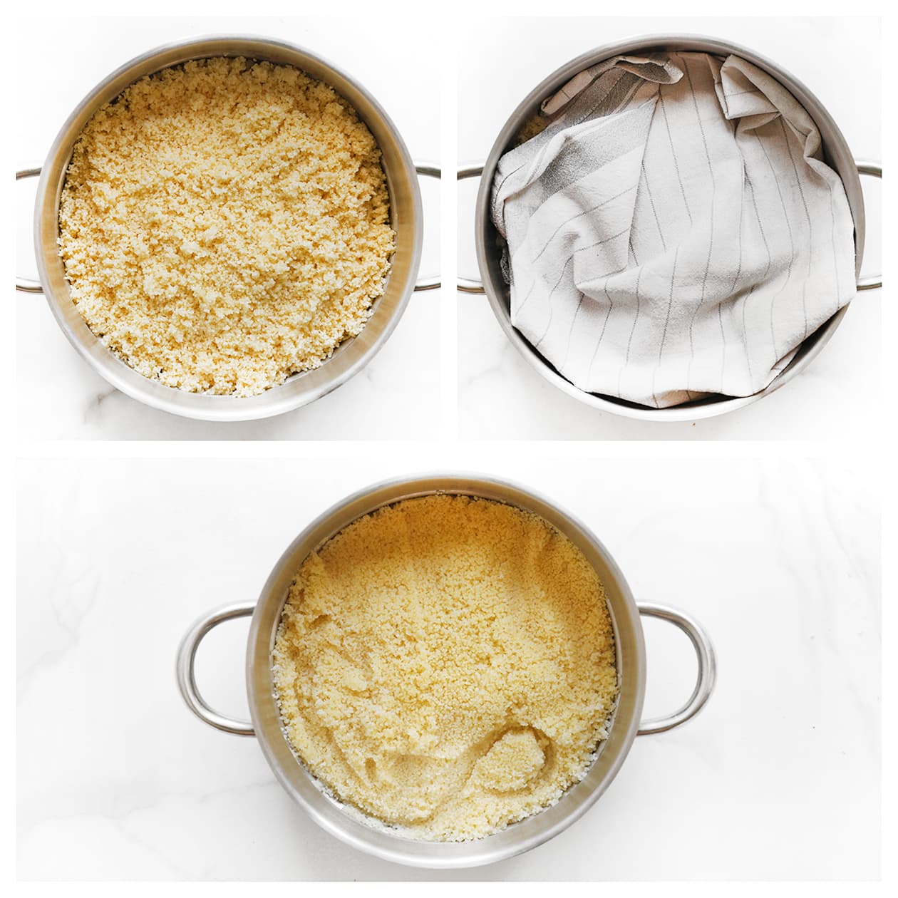 Couscous eerste keer stomen