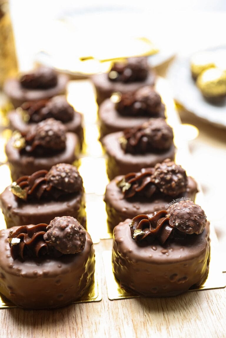Chocolade Rolcake Gebakjes