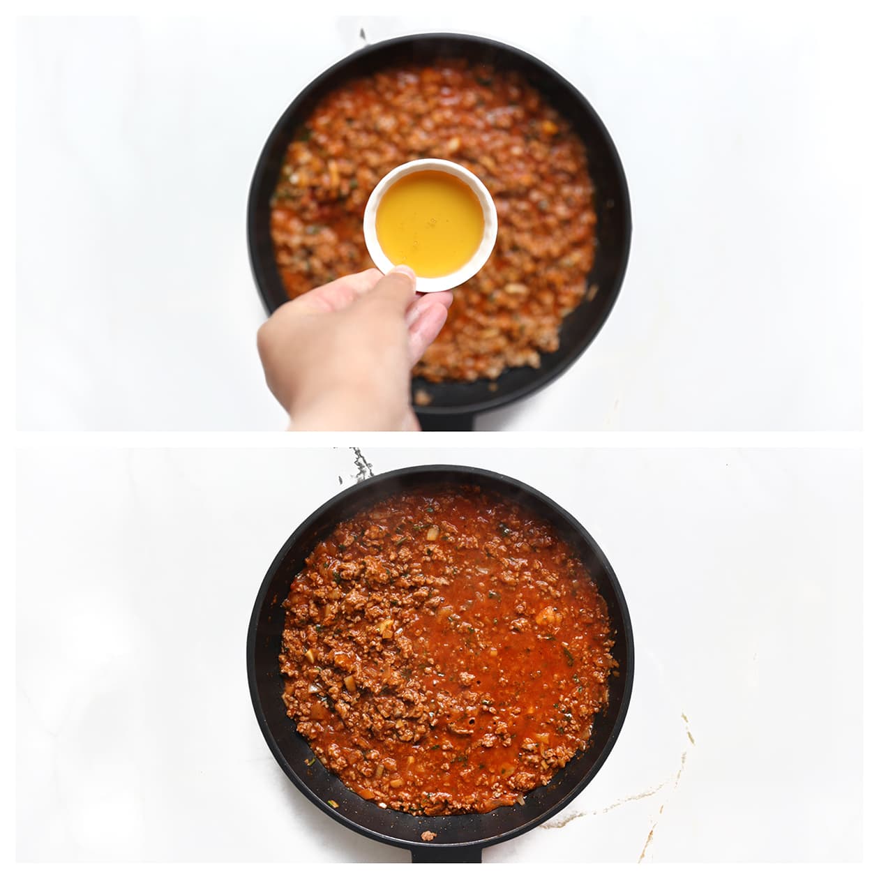 Gehaktmengsel met tomatensaus en honing