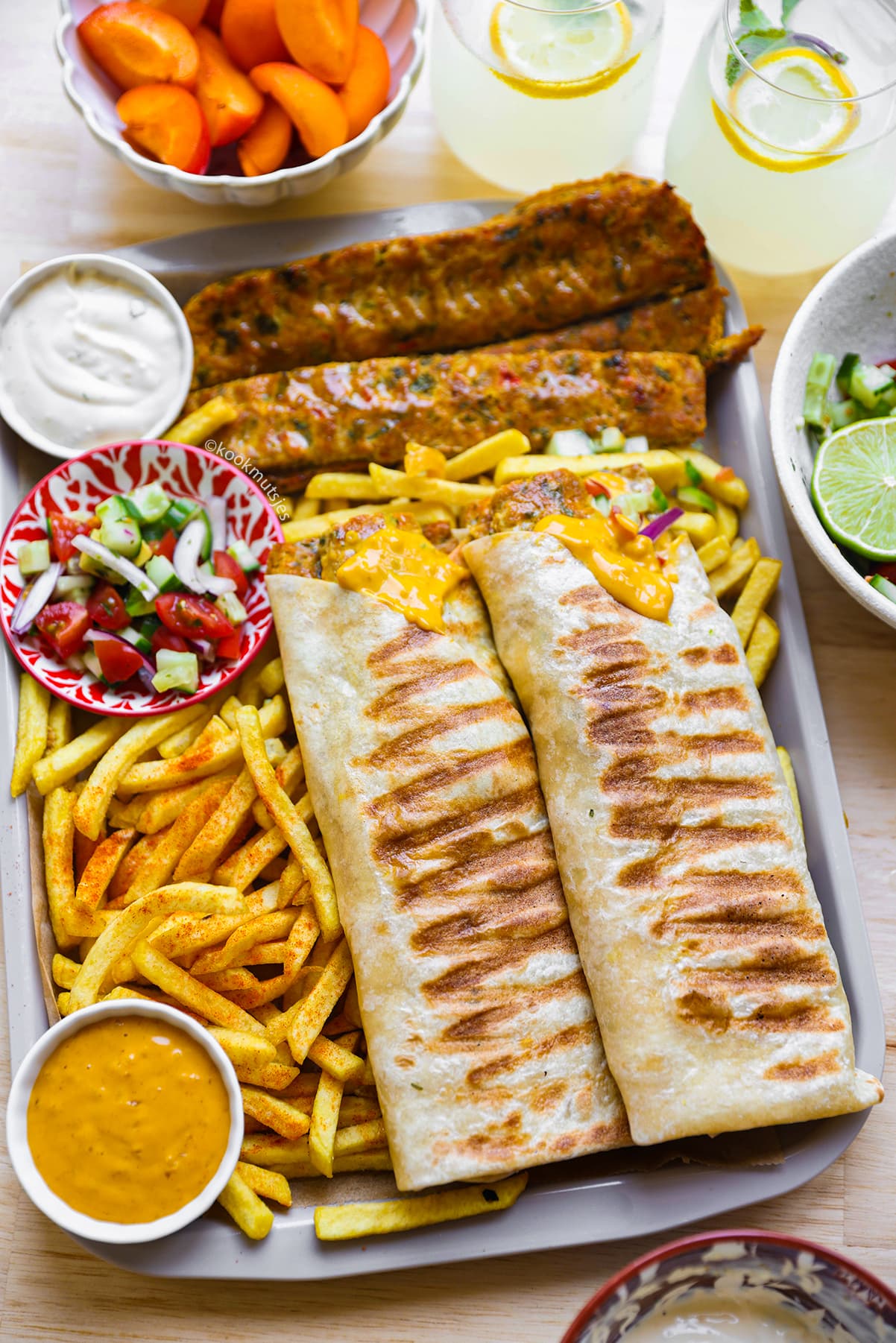 Krokante Kip Adana Kebab Wrap