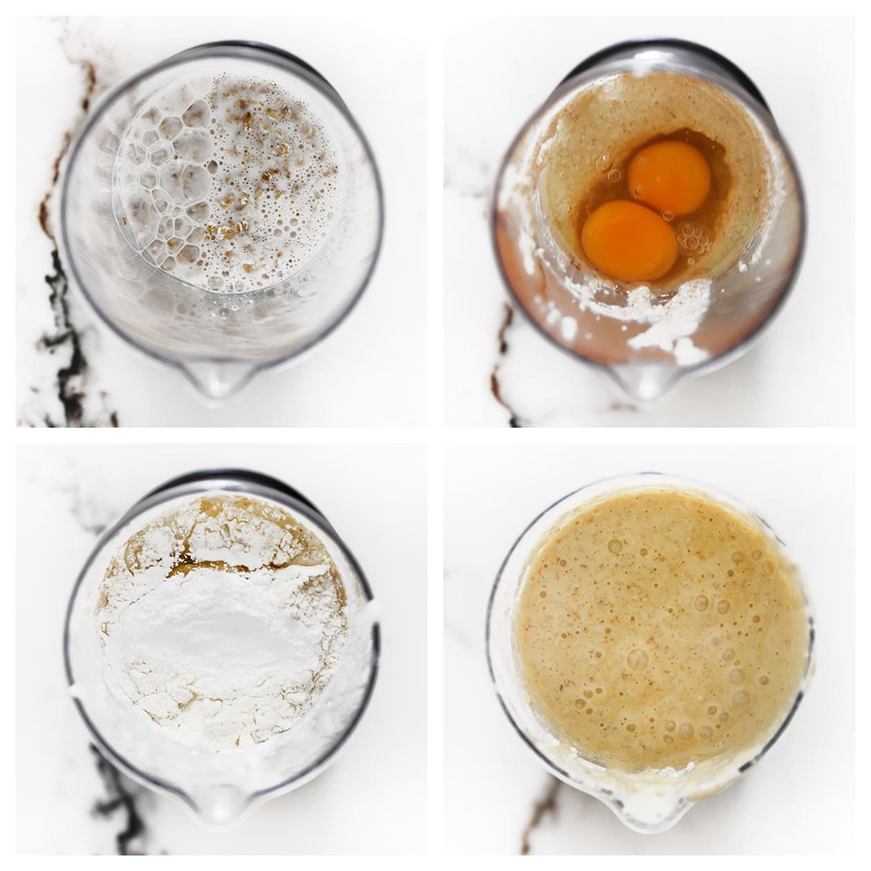 Ingrediënten toegevoegd aan het havermoutbeslag