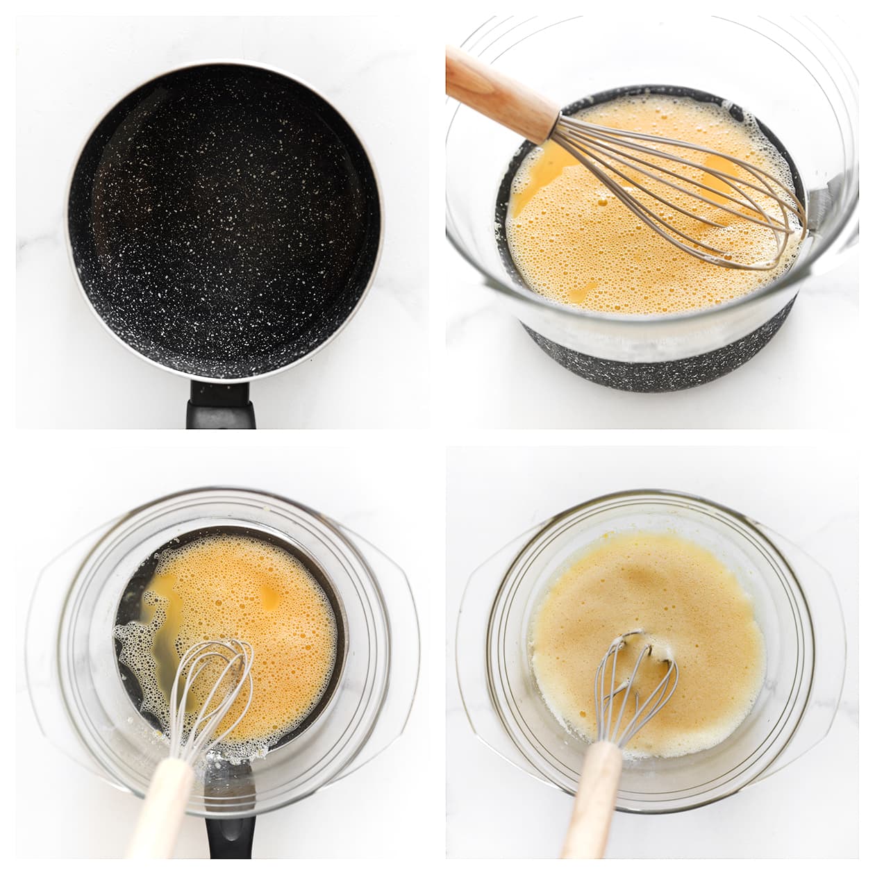 Eimengsel voor chocolademousse au bain-marie verwarmd
