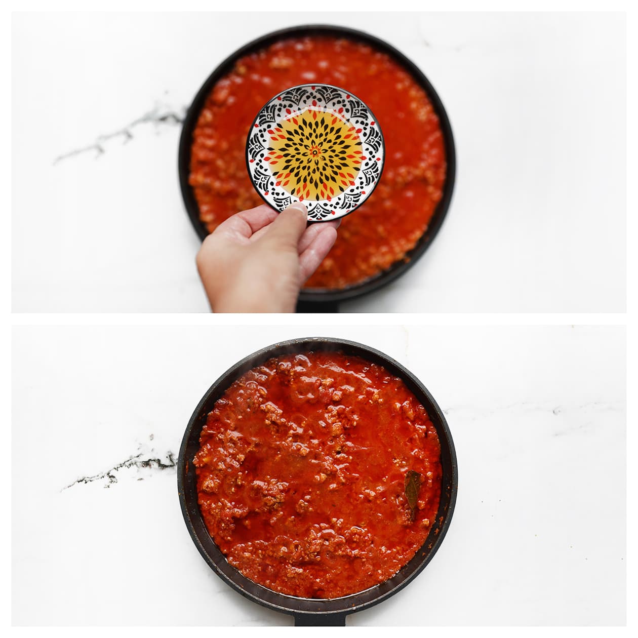 Honing toevoegen aan zelfgemaakte bolognesesaus