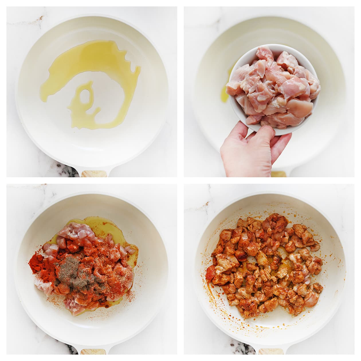 Kippendijen met kruiden bakken voor spicy chicken wraps