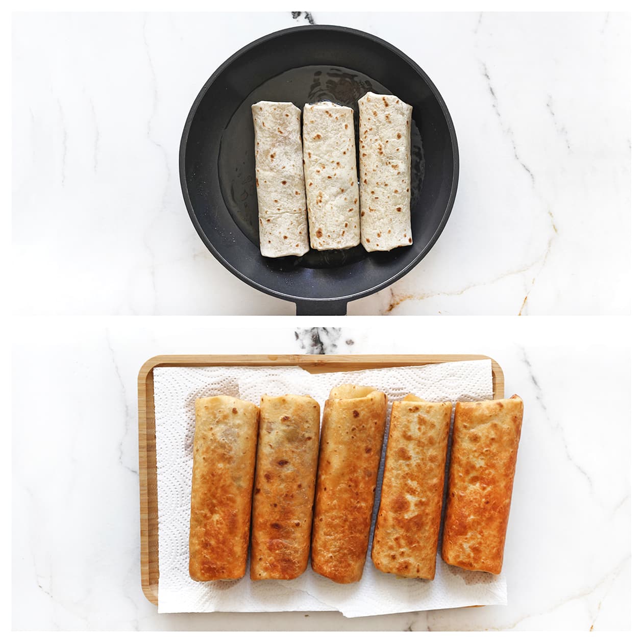 Spicy chicken wraps goudbruin bakken in koekenpan